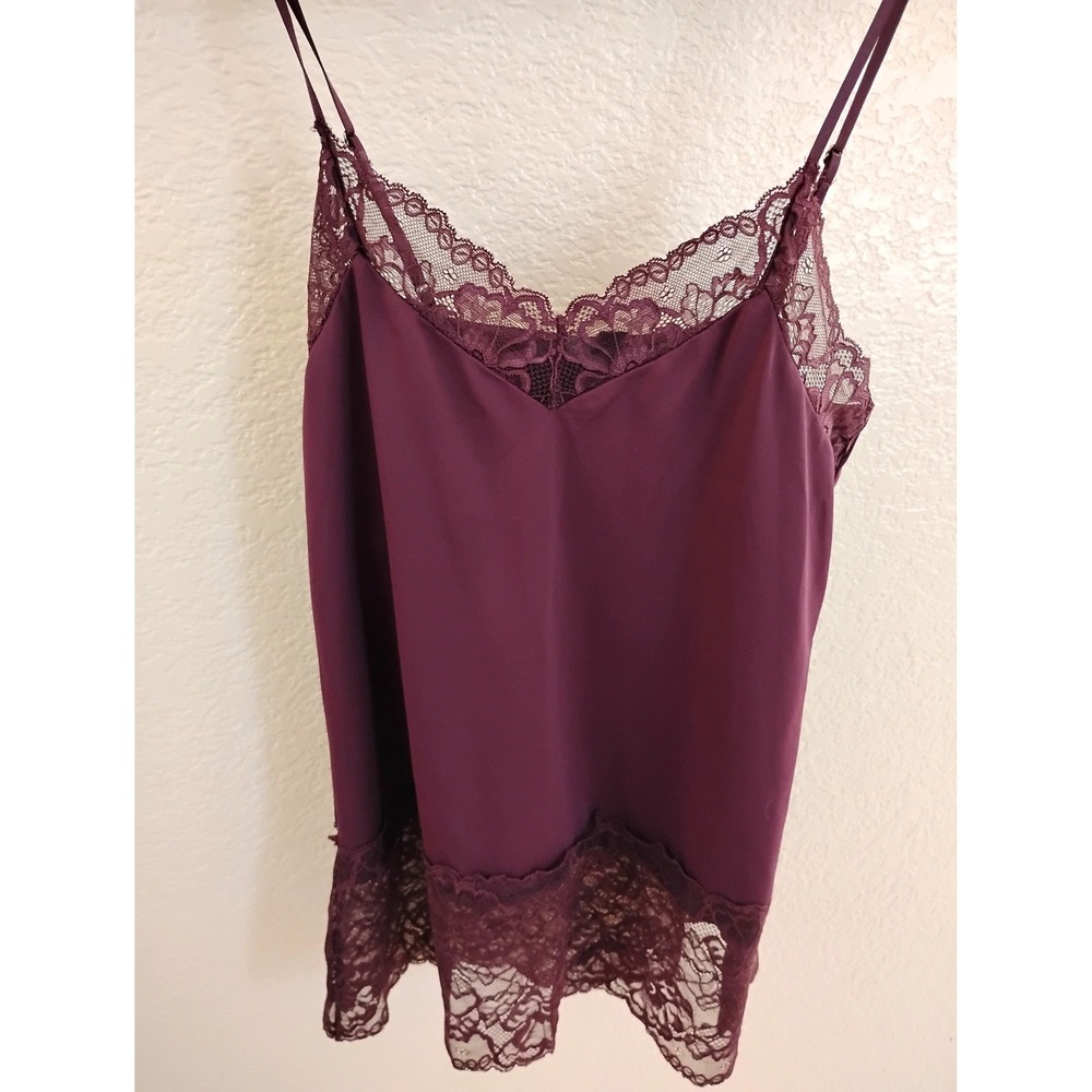 White House Black Market lace trim cami summer fairy dark academia vampy 90s